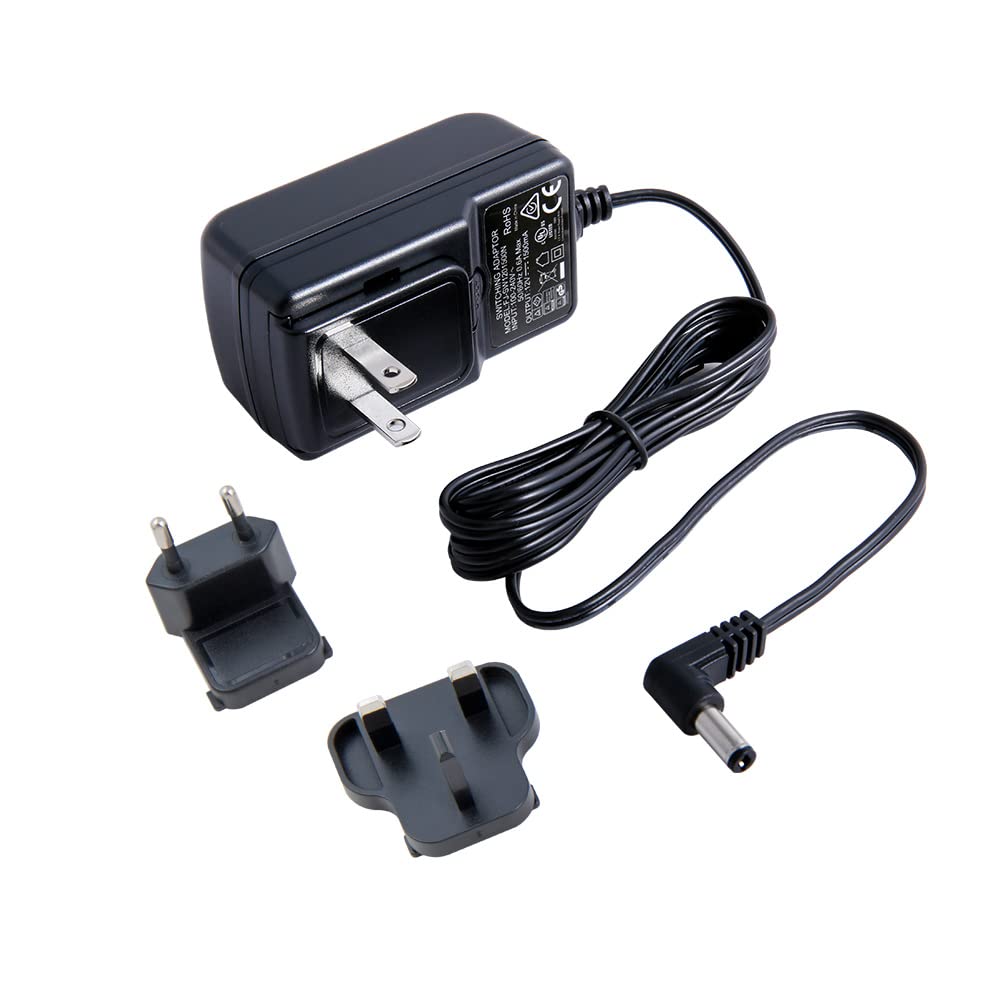 Feelworld Power Adapter for On Camera Monitor F570 FW759 T7 FW703 FW568 F6PLUS 12V/1.5A - Included 2 Standards