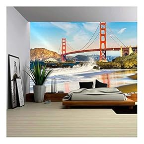 Golden Gate Bridge, San Francisco, California, USA. - Removable Wall Mural | Self-Adhesive Large Wallpaper - 66x96 inches