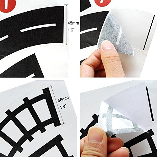 Play Road Tape Traffic Sign DIY Curves Tape 1.9" Width Railway Train Track Removable Sticker For Toy Car, Kids Development, Learning Play On Floor and Wall, Birthday and Holiday Gift