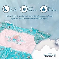 Disney Girls' Frozen Fantasy Gown Nightgown, ELSA