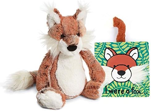 Amazon ノーブランド品 ジェリーキャット ぬいぐるみ きつね 絵本付き バシュフル 動物 おもちゃ 玩具 英語教材 雑貨 ギフト 並行輸入品 ぬいぐるみ おもちゃ