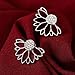 JieyueJewelry 4 Pairs Lotus Flower Earrings Stud Jacket Earrings Simple Chic Earrings Back Cuffs Stud Earring sets for Women Girls(Silver)