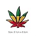 Assorted 420 Leaf Iron on Patches Sew on Embroidered Applique, 5Pcs