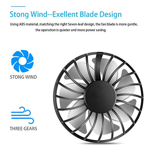 2019 Upgraded Hand Free Fan Portable Wearable Neckband Fan Personal USB Fan Battery Rechargeable Mini Fan Cooler Fan with Dual Wind Head for Traveling Office Outdoor Household