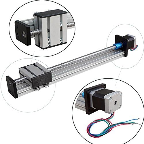 Industrial Linear Guide Slide Table Ball Screw Motion Rail CNC Linear Actuator Stage with 42 Stepper Motor[300mm]