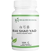 Health Herbal - HH1056C Bai Shao Yao/White Peony Root, 100 Capsules/Bottle, 2 Bottles