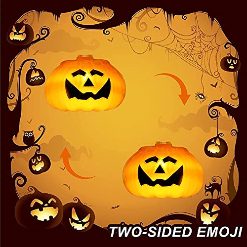 Halloween Decorations Pumpkin String Lights, Holiday Light for Indoor/Outdoor Decor, Jack o Lantern, 3D Pumpkin Design, Waterproof & Battery Operated, 10ft 20 LED Light, 2 Modes Control Steady/Flicker