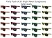 TheGag Bulk Sunglasses 24 Pack 12 Bright Solid Colors Neon Sunglasses Party Favors Party Pack Adults Kids Birthday Beach Pool Summer Party Goody Bag Fillers Sets Boys Girls Teens Adults 80's Style