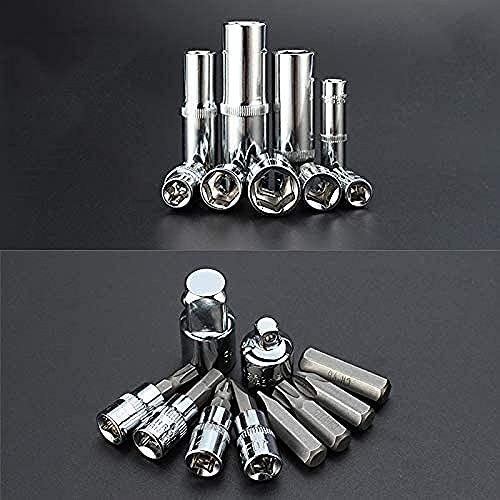 Schraubenschlüssel, 46-teiliges Werkzeugkoffer, Auto-, Motorrad-Reparatur-Set, Handwerkzeug, Heim-Service – Bild 6