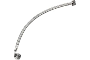 High Pressure Metal Braided Pipe 1/2" Thread Connector 90 Degree Bending Flexible Plumbing Hose Utility Loom Steel Braided Pi