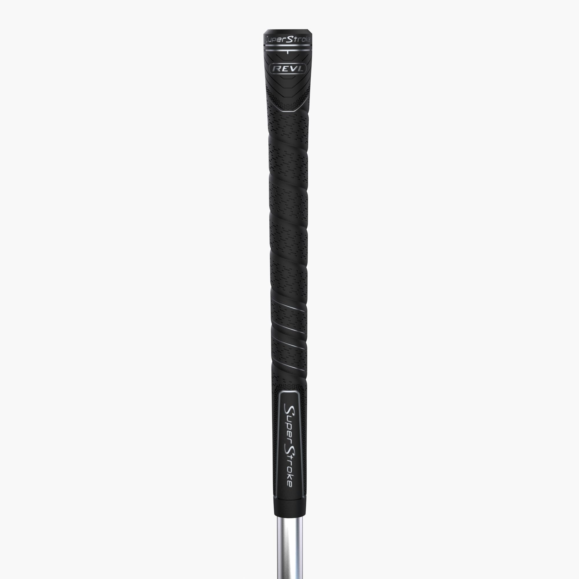 Photo 1 of SuperStroke REVL Midsize Golf Club Grips, .50 Round, Maximum Comfort, Enhanced Feel, and Consistent Performance, Black