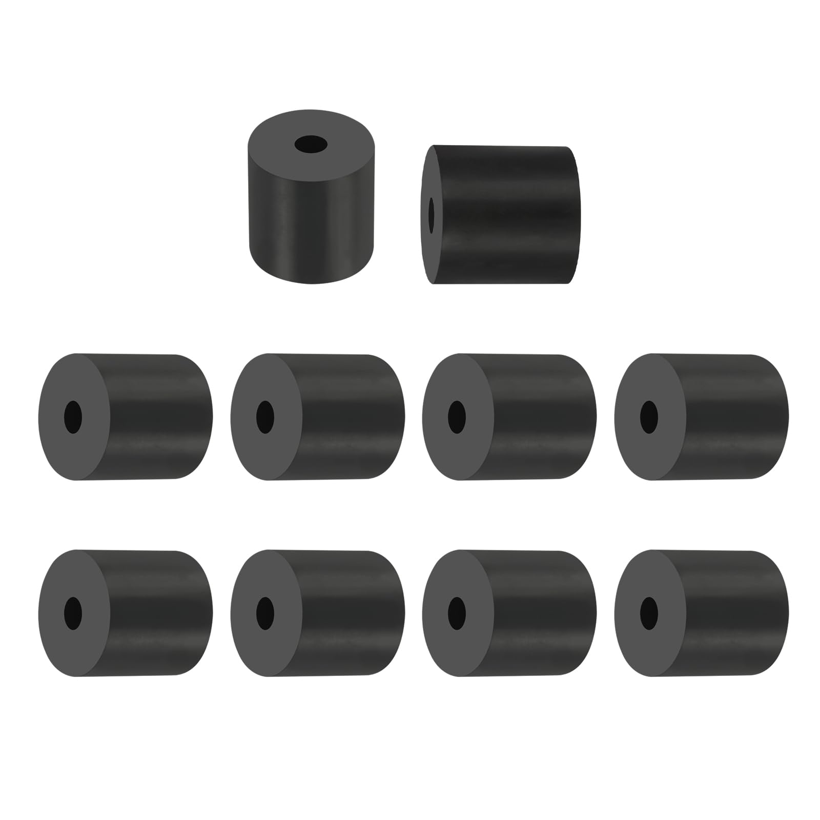 PATIKIL Multi Purpose Rubber Spacer, 10Pcs 6mm ID x 25mm OD x 25mm T Neoprene Round Anti-Vibration Isolation Pads Isolator Rubber Bushings Spacer Washer for HVAC Bolts Car Accessories