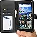 Nexus 5X Case, Abacus24-7 Wallet Series PU Leather with Flip Cover & Stand, Black