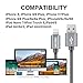 Vikstar Phone Charger Cable 4 Pack Syncing Charging Cord Durable Nylon Braided Phone Wire USB AMFI Certified Cable Compatible iPhone Xs MAX XR X 8 Plus 7 Plus 6s 6 Plus iPad-3ft 6ft 6ft 10ft-Grey