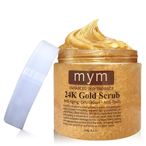 Mym luxurious 24k gold scrub for face and body, reduces…