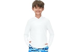 BesserBay Boys Sun Protection Hooded Long Sleeve Rashguard Shirt 1-14 Years