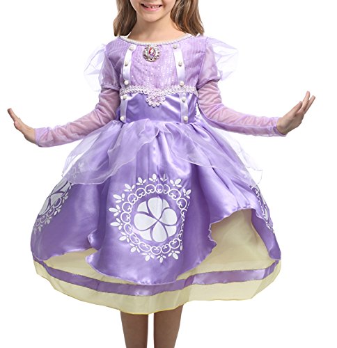 Kaifei Little Girl's Sophia Costume Little Princess Dress