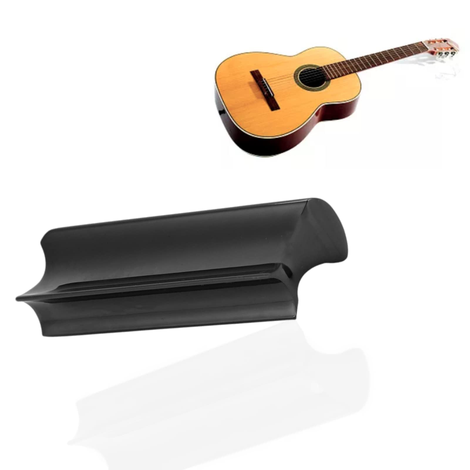 Alomejor Guitar Slide Bar Guitar Slide Steel Guitar Bar Lap Steel Guitar Hawaiian Guitar Electric Guitar Accessories(Black)