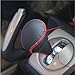 Salusy Black Leather Red Thread Gear Shift Knob Cover+Handbrake Cover For Honda Civic 2006-2008 2009 2010 2011