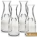 Set of 4 - Glass Carafe - 1 Litre / 33.8 oz - 4 1/8