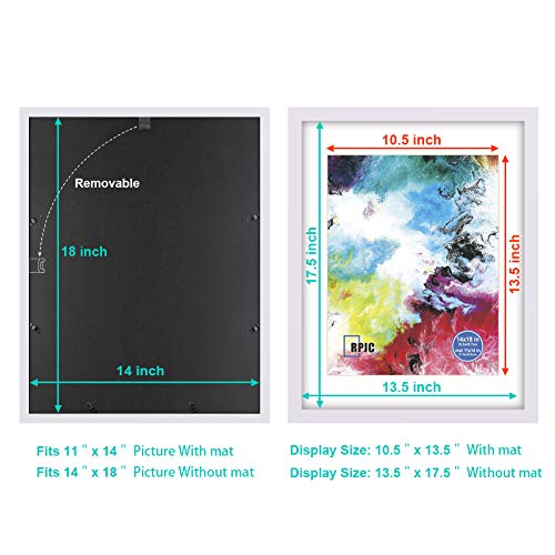 image for RPJC 14x18 Soild Wood Poster Frames with High Definition Glass Cover D
