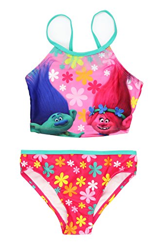 Trolls Girls Swimwear Swimsuit (Toddler/Little Kid) (5-6, Pink Trolls Tankini) Trolls Girls Swimwear Swimsuit (Toddler/Little Kid) (5-6, Pink Trolls Tankini)