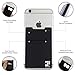 [2pc] Phone Card Wallet - Ultra-Slim Self Adhesive Double Secure RFID-Blocking Phone Pocket,Credit Card Holder Sleeves Phone Wallet Sticker for All Smartphones (Black)