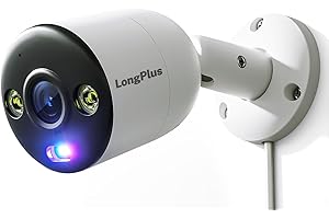 LongPlus Home Security Camera, 4K 8MP UHD PoE Security Camera for LongPlus 8ch/ 16ch NVR, AI Detection, 7/24 Recording, Blue-Red Flash Lights Alarm (Only Works with LongPlus NVR Security System)
