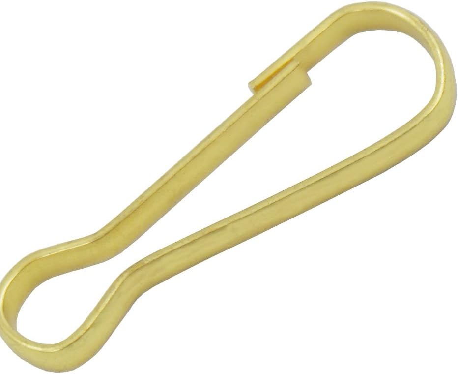 Bluemoona200 Pcs - Metal Spring Hooks 3/4" 20mm Purse Pulis Snap Clip for Lanyard Zipper Pull ID Card Key Chain Findings (Gold)