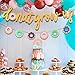 Sidpro Glitter Donut Party Pack - Banners, Garland, Wall Decorations for Happy Birthday Celebrations