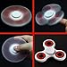 LYNEC Fidget Spinner - Hand Spinner EDC ADHD Focus,Ultra Durable Hight Speed Si3N4 Hybrid Ceramic Bearing,1-3 Mins Spins(White with Red)