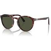 Persol PO3171S Round Sunglasses for Men | In Terra Di Siena. Bonus kit: cleaning spray, cloth, screwdriver &amp; mirror. Premium acetate frame.