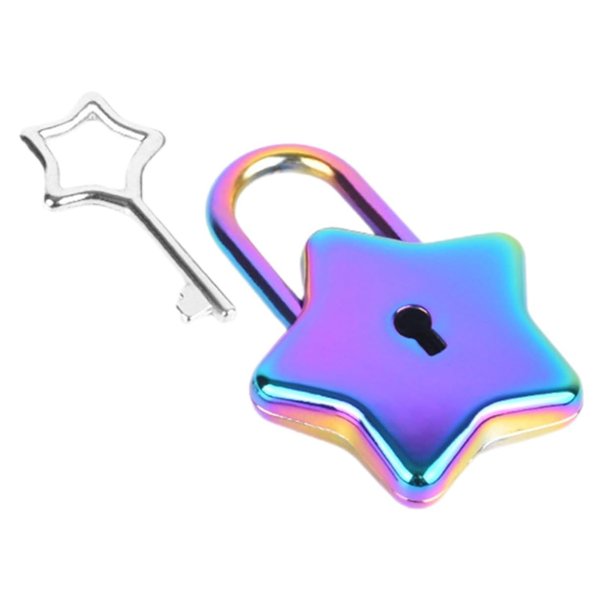 DOITOOL Star Padlock for Diary Star Shaped Lock Small Pads with Key for DIY Shape Small Cute pad Shaped pad Alloy Accessories Notebook Pentagram