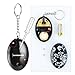 Mengde 120db Loud Emergency Personal Alarm Keychain SOS Keyring for Women, Kids, Girls, Superior, Elderly, Student, Explorer Self Defense Electronic Device Bag Decoration, Black