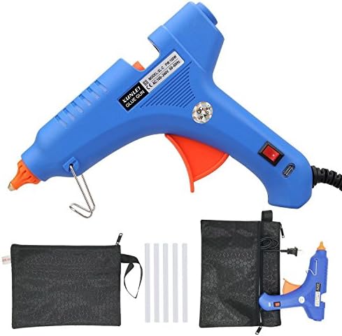 100W Glue Gun + 5 Glue Sticks + Carry Bag, GOTITENI Mini and Durable Hot Melt Glue Gun for DIY Craft and Sealing, Suit in Home and Office Quick Repair (100W, Blue)