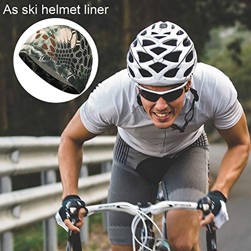 9 Pieces Mens Bicycle Cap Summer Youth Cooling Skull Cap Helmet Liner