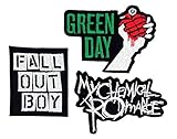 Set_ROCK007 - My Chemical Romance Patches, Fall Out Boy Patches and Green Day Patches, 3 Pcs Heavy Metal Patches, Applique Embroidered Patches - Rock Band Iron on Patches