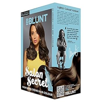 Bblunt Salon Secret High Shine Creame Hair Colour (Chocolate Dark Brown: 3) 100 Gm With Ayur Product