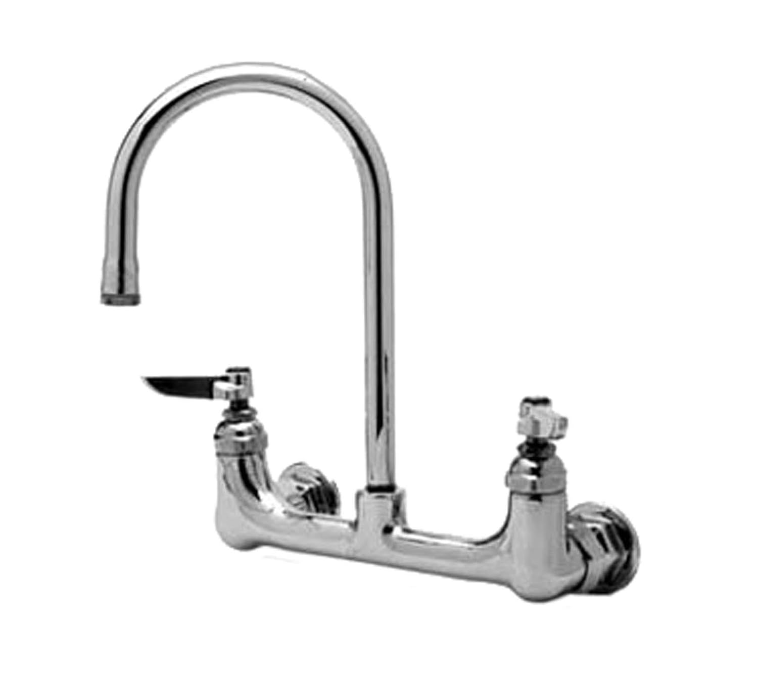 T&S Brass B0331BST Faucet, Wall Mount, 8" Centers, Swivel Gooseneck