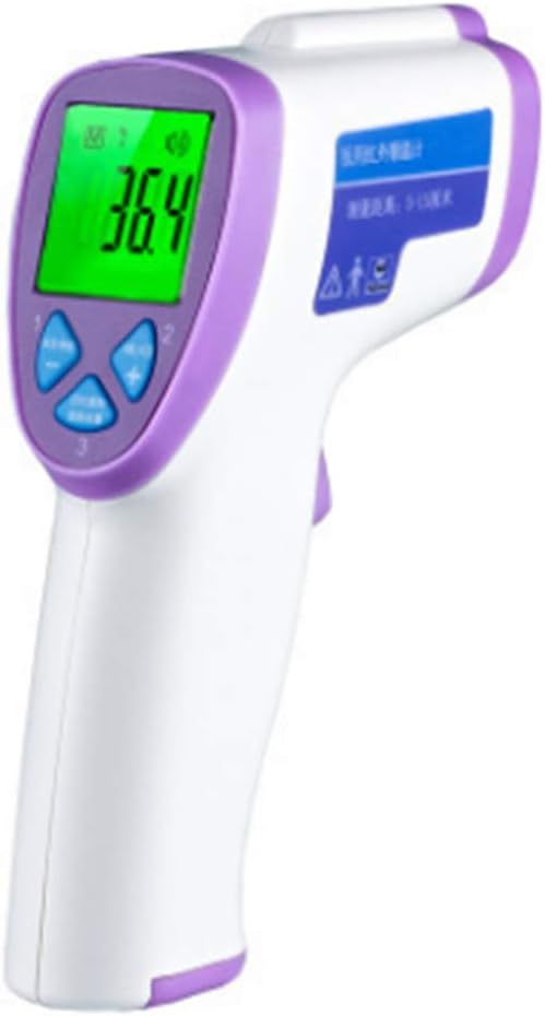 Non-Contact Forehead Temperature Tri-Color Backlight Infrared Probes Sensing Body Thermometer Handheld Portable Temperature Gun For Adults Kids,IT-100 White
