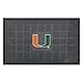 FANMATS 11364 Miami Hurricanes Heavy Duty Vinyl Medallion Outdoor Door Mat - 19.5in. x 31in.