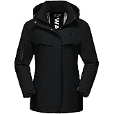 BANTREK Women's Ski Jacket Waterproof Warm Winter Coat Hooded Windproof Snow Jacket for Hiking Snowboarding