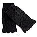 FAYBOX Women's Short Leg Warmer Crochet Boot Cover (Short Black)