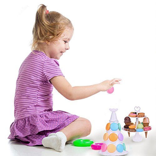 image for Fun Little Toys Scoop Stacking Ice Cream Cone and Desserts Tower-54Pcs