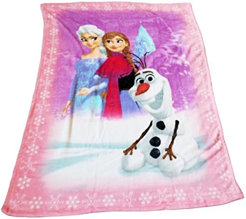 Disney Frozen Pink Fuzzy Polyester Mink Blanket 43" x 55"