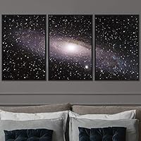 3 Piece Framed Canvas Wall Art Galaxy Stars Canvas Prints Home Artwork Decoration for Living Room,Bedroom - 16