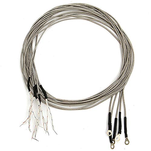 Laliva 3D Printer - 5pcs 1.5M K-Type Ring Thermocouple Probe High Temperature Sensor Shielded Thermistor Sensor for Makerbot 3D Printer
