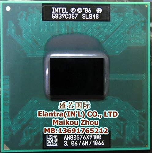 Cailiaoxindong Laptop CPU Processor CPU X9100 x9100 SLB48 X 9100 SLB48 3.06G/6M/1066 PM45 in Stock