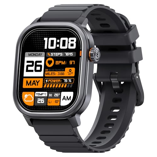 KOSPET Pulse Smart Watch, AMOLED 1.96 Inch Ultralight Sports Smartwatch Bluetooth Calls, Heart Rate Monitor/SPO₂/Sleep, 25 Days Battery, IP68 Waterproof, 175 Sports Modes