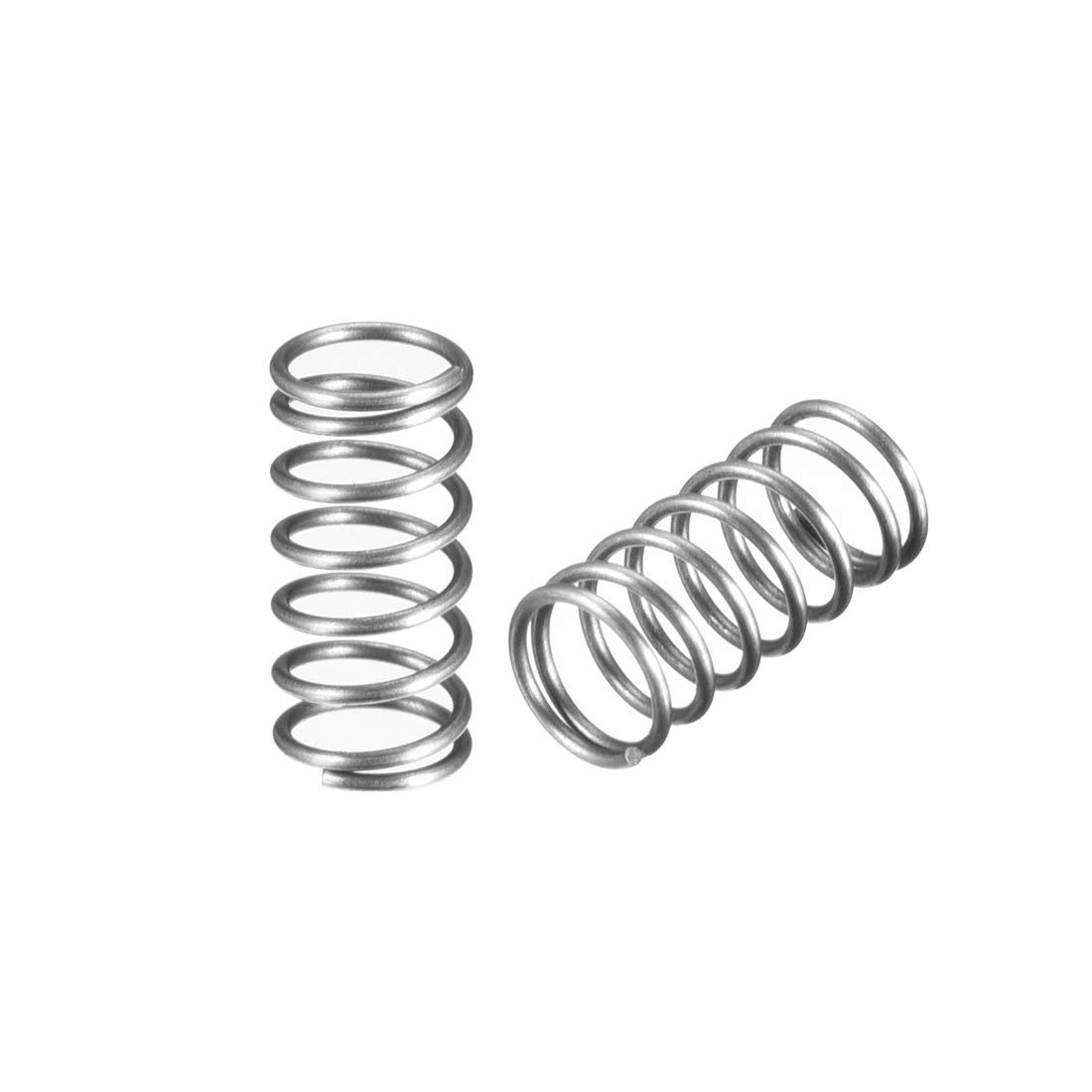 sourcing map Wire Diameter 0.02", OD 0.20", Free Length 0.39" Spring Steel Coil Extended Compressed Spring 50pcs